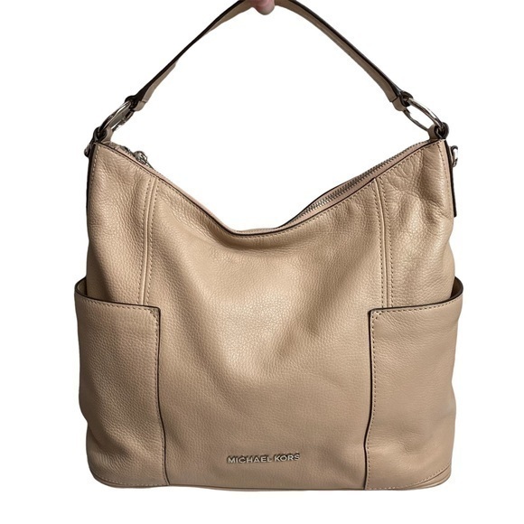 Michael kors light pink neutral hobo bag